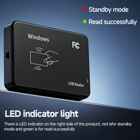 Lector de Tarjetas RFID USB de Escritorio de 125 kHz, T5577 EM4305, Plug & Play, Lector de Tarjetas de Proximidad Inteligente sin Contacto para Control de Acceso