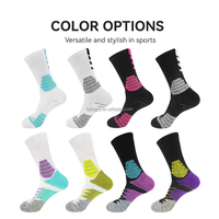 LINGTU Vente en gros de chaussettes de basket-ball Elite Crew Pro Chaussettes de sport pour jeunes hommes Chaussettes de basket-ball Logo personnalisé