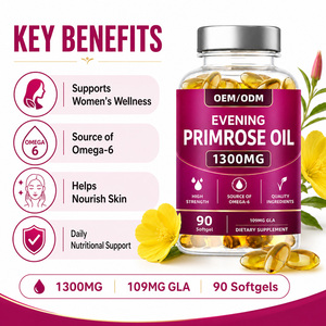 Capsules d'huile d'<span class=keywords><strong>onagre</strong></span> en gélules molles 1300mg 109mg GLA Oméga 6 OEM ODM Marque Privée Suppléments Nutritionnels Beauté pour Femmes - Product Image 3