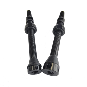 วาวล์อลูมิเนียมอัลลอยด์110มม. อุปกรณ์เสริมสำหรับจักรยานแบบไม่มีท่อสีดำชุบผิว - Product Image 2