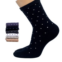 Vente en gros Robe à pois Chaussettes décontractées en coton à cinq doigts pour hommes, à 5 orteils