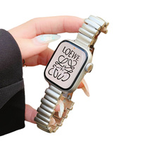 Bracelet de montre en acier inoxydable de luxe irrégulier de 49 mm de haute qualité avec fermoir papillon pour Apple Watch iWatch - Vente en gros