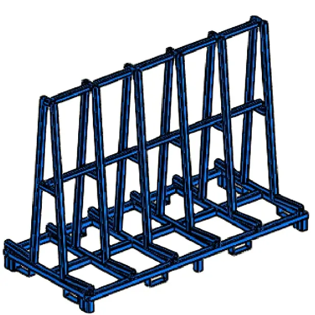 De-Capacidad 4000KG la conexión de vidrio de tipo frame rack con carretilla elevadora camión