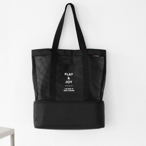 Picnic Bag Insulated Double Layer Nylon 37x42x15 Outdoor Travel Lunch Cooler Bag - Product Image 3