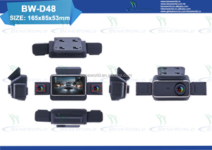 Enregistreur DVR de véhicule 4 voies à outillage dédié, <span class=keywords><strong>cam</strong></span>éra de tableau de bord 4 canaux grand angle avec capteur G, 2K avant, 1080P gauche/droite/arrière - Product Image 3