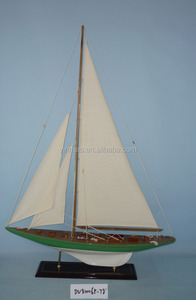 Modello di nave <span class=keywords><strong>a</strong></span> <span class=keywords><strong>vela</strong></span> in legno nautico, lunghezza 78cm colore verde, modello di yacht classico per barche <span class=keywords><strong>a</strong></span> <span class=keywords><strong>vela</strong></span> - Product Image 2