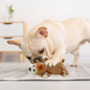 Sıkmak ses Chewy dayanıklı squeanosaurus Rex vahşi kaz Rhino fil peluş Pet köpek Squeakers oyuncaklar ile gıcırtılı oyuncak oyna - Product Image 6