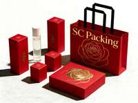 Coffret Cadeau Cosmétique de Luxe Nouvel An 2027 – Boîtes Rigides à Fermeture Magnétique, Doublure Éponge, Lamination Brillante, Estampage Or