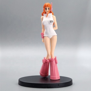 Ventas calientes 6 estilos Egg Head Island One Pieced <span class=keywords><strong>Luffy</strong></span> Zoro Sanji Nami Beautiful Girl Standing Posture Figuras de acción - Product Image 5