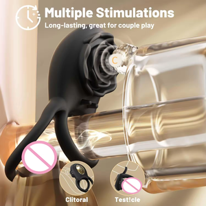 DKKtech nuova ricarica telecomando per massaggio con rosa anello di sperma maschile e femminile condiviso vibranti masturbatore sesso per adulti prodotti - Product Image 2