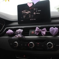 Nouvelle Pierre de Gypse Parfumée Ours Violet pour Décoration de Grille d'Aération de Voiture, Aromathérapie, Élimination des Odeurs et Répulsif Anti-Moustiques