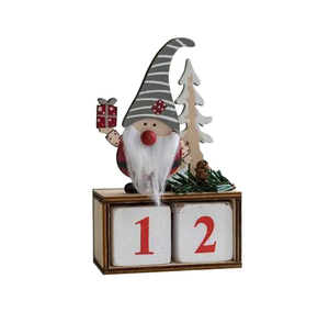 Como cuenta regresiva Prólogo Calendario Número Fecha Bloque de madera Plan de escritorio Decoración Decoraciones navideñas - Product Image 5