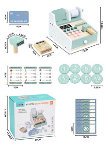Simulation en bois pour enfants supermarché Shopping caisse enregistreuse vie Cognition éducation précoce jouer maison caisse enregistreuse jouets - Product Image 5