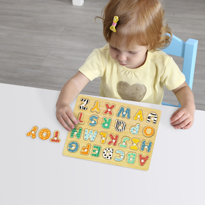 <span class=keywords><strong>In</strong></span> legno lettere inglesi a forma di Puzzle giocattoli colorati educativi Montessori giocattoli 3d <span class=keywords><strong>in</strong></span> legno per bambini Puzzle alfabeto - Product Image 4