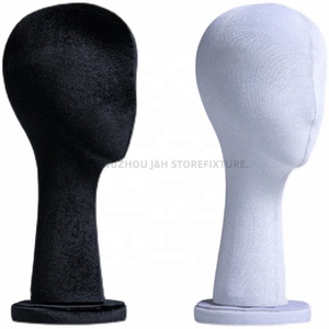 Modelo de cabeza de terciopelo para hombres y mujeres, accesorios para cabeza de maniquí, estante de exhibición para escaparate, estante para peluca con cabeza ficticia - Product Image 6
