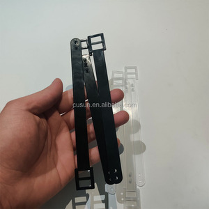 Vente en gros d'usine d'étiquette de bagage en PVC noir bon marché <span class=keywords><strong>sangle</strong></span> d'étiquettes de bagage en PVC de couleur personnalisée - Product Image 1