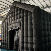 Tente de Soirée Gonflable Extérieure avec Tapis de Sol 8x8x4m, Gonflable par Souffleur, Portable pour Location