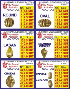 Boules de bijoux Chakupara, matrices pour boules ondulées de bijoux - Product Image 2