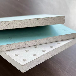 Plaques <span class=keywords><strong>de</strong></span> plâtre en gypse <span class=keywords><strong>de</strong></span> conception moderne 60x60 7mm 12mm imperméables, ignifuges, insonorisées, panneaux muraux intérieurs en papier, plafond - Product Image 1