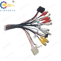 Accessoires multimédia de voiture Faisceau d'alimentation 24 broches Câble vidéo de caméra de câblage complet RCA pour audio de voiture