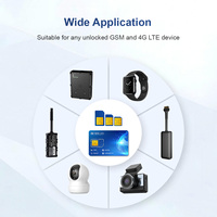 Carte SIM IoT Great-will pour l'échange mondial, compatible avec les traceurs GPS, les caméras embarquées et divers appareils IoT M2M 4G/3G/2G/LTE/Cat1