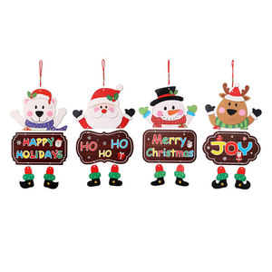 Adornos navideños de papel con patas, decoraciones navideñas, colgantes para puertas, adornos decorativos - Product Image 5