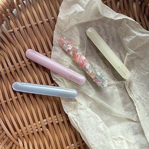 Liwu กิ๊บติดผมทำมืออะซิเตทน่ารักเป็นมิตรกับสิ่งแวดล้อมสไตล์เกาหลีดีไซน์เรียบง่ายป้ายทองหรูหรางานปาร์ตี้สีทึบ - Product Image 4