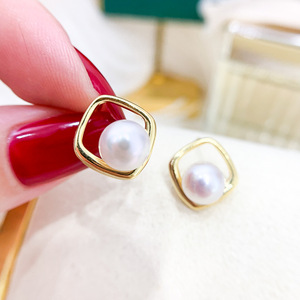 Accessoires en argent S925 pour la création de bijoux, plateau vide édition légère, bijoux en argent avec perles de 6-8 mm, boucle d'oreille pour clous d'oreille 21782 - Product Image 2
