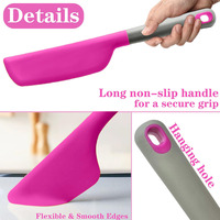 Spatule à Omelette en Silicone Résistante à la Chaleur, Spatule à Œufs Antiadhésive en Silicone pour Cuisine, Omelettes, Crêpes