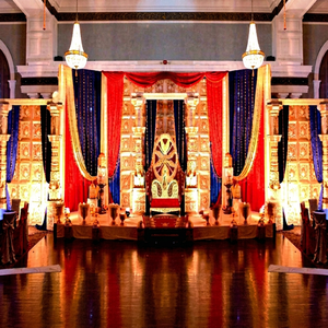 Scène de mariage indienne traditionnelle, décor de scène grand format de style Rajwada, dernière tendance pour les mariages, magnifique scène pour les événements au Missouri et au Mississippi - Product Image 1