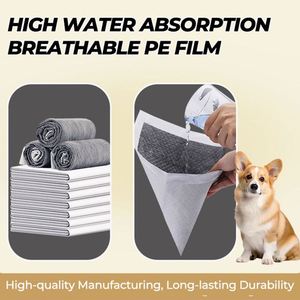Tapis de propreté pour chien super absorbant au charbon actif anti-odeur, avec logo personnalisé, en charbon de bambou, fournitures d'entraînement pour animaux de compagnie - Product Image 5