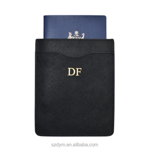 Porte-passeport personnalisé de luxe minimaliste en cuir PU fin, étui pour passeport, portefeuille pour passeport, pour les voyages en avion, porte-cartes de visite - Product Image 3