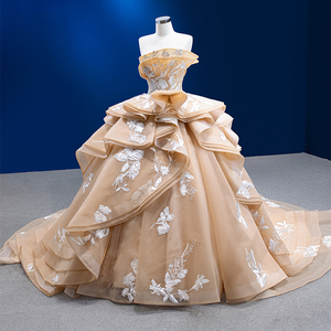 Jancember 222164 Vestidos de fiesta de noche sin mangas de champán con volantes tradicionales - Product Image 3