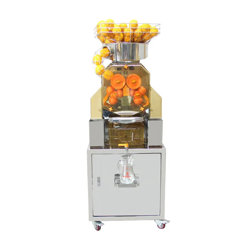 Máquina extratora de suco de laranja automática industrial comercial profissional 220V nova condição para uso na cozinha cortador de frutas e alimentos