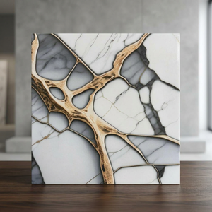 Carreaux de sol en céramique mate antimicrobienne effet marbre 40x40cm, porcelaine émaillée pour design intérieur d'hôtel et salle de bain - Product Image 6