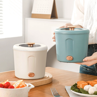 Mini-cocotte électrique 1L avec revêtement antiadhésif, idéale pour dortoir et cuisine, poêle électrique