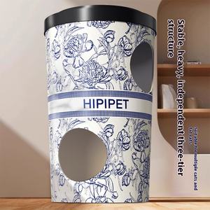 Jouet moderne d'arbre à chat à trois couches auto-cicatrisant griffe de papier meulage support d'escalade pour chat nid tasse à thé pour chats gras chatons soulager - Product Image 2