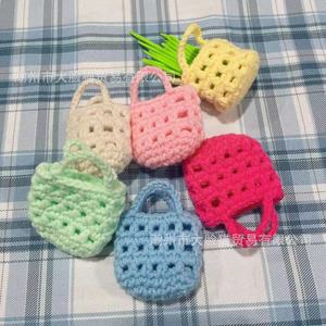 จี้ถักโครเชต์ DIY สำหรับตกแต่งกระเป๋า พกพาสะดวก แฟชั่นสวยงาม สำหรับอุปกรณ์ตกแต่งกระเป๋า DIY - Product Image 4