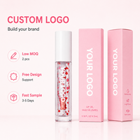 Gloss à lèvres en tube cœur 5ml pour la Saint-Valentin, hydratant, transparent, pailleté, haute brillance, 8 styles, faible MOQ 3 pièces, logo personnalisé