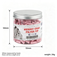 Hermit Crab Filter embout en plastique rose jetable pour embout de cigarette en rouleau de papier, accessoire de style classique rond