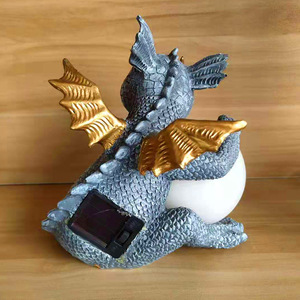 วิทท์รูปสัตว์ลูกบอลสมาธิรูปมังกรลูกบอลพลังงานแสงอาทิตย์เรืองแสงของตกแต่งบ้านของขวัญงานฝีมือเรซิน - Product Image 3