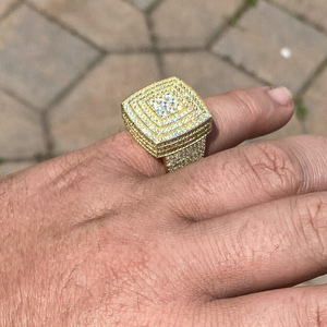Hip Hop Jewelry Engagement <strong>Ring</strong> 925 <strong>Silver</strong> <strong>Rings</strong> for Men Gold Plating Custom Moissanite Iced Out <strong>Band</strong> <strong>Ring</strong> Cluster Jewelry - Product Image 5