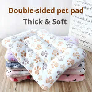 Großhandel Dick Plüsch Korallen Fleece Katzen-und Hunde bett matte Solid Pattern Winter <span class=keywords><strong>Warm</strong></span> Sleeping Blanket - Product Image 2