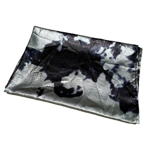 Foulard carré en soie argenté liquide à imprimé camouflage, multifonctionnel, style urbain, accessoire de mode printemps-automne - Product Image 3