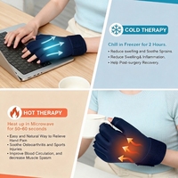 Gants de compression élastiques rafraîchissants Bingfan OEM pour thérapie quotidienne, chaud/froid, soulagement de la douleur, compresses de glace pour femmes 17x11.5cm