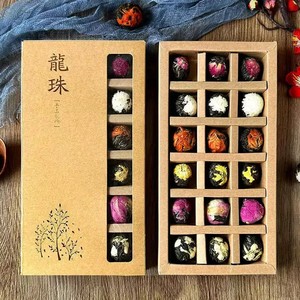 Té de Flores 100% Hecho a Mano, 18 Piezas/Caja de Regalo, Rosa, Crisantemo, Sabor Natural, Té Pu'er a Granel, OEM, Regalo Saludable - Product Image 1