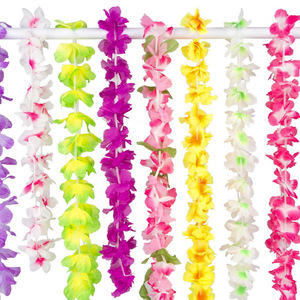 Coloré Tropical Hawaïen En Vrac Hula Dance Party Beach Pool Party Déco Hawaiian Leis Décorations En Vrac Collier En Soie Fleur - Product Image 3