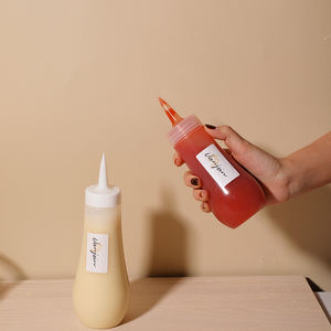 Distributeur <span class=keywords><strong>de</strong></span> ketchup et <span class=keywords><strong>de</strong></span> mayonnaise 220 ml 360 ml Bouteille vide en PE pour sauce piquante, <span class=keywords><strong>beurre</strong></span> <span class=keywords><strong>de</strong></span> <span class=keywords><strong>cacahuète</strong></span>, miel, vinaigrette, condiment - Product Image 3