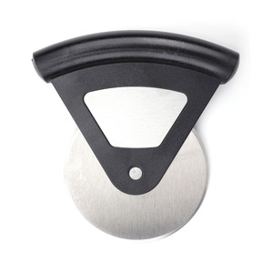 Coupe-pizza triangulaire en acier inoxydable, rouleau noir antidérapant pour la cuisson, outils de cuisine HX 137P35 - Product Image 1