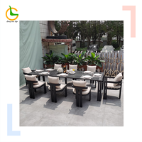 Ensemble de salle à manger pour hôtel Mobilier de jardin Table et chaises de jardin Tables à manger d'extérieur Table en aluminium Camping